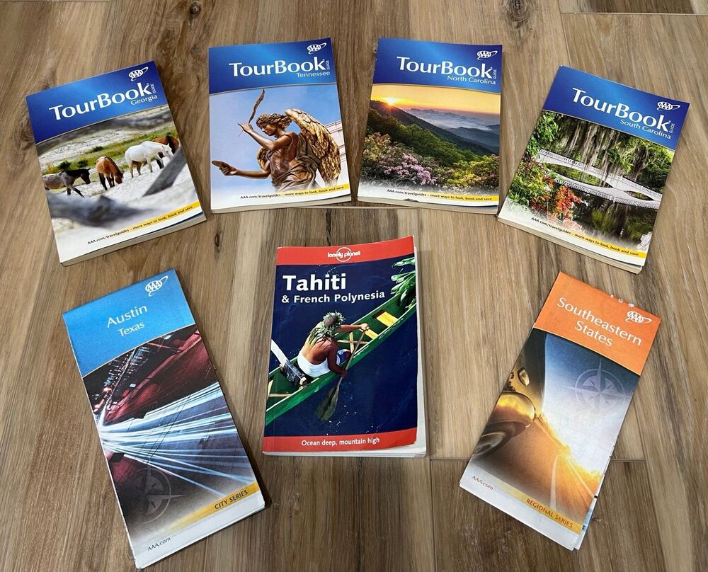 AAA Travel Tour Books & Maps Tahiti French Polynesian Southeaster US States